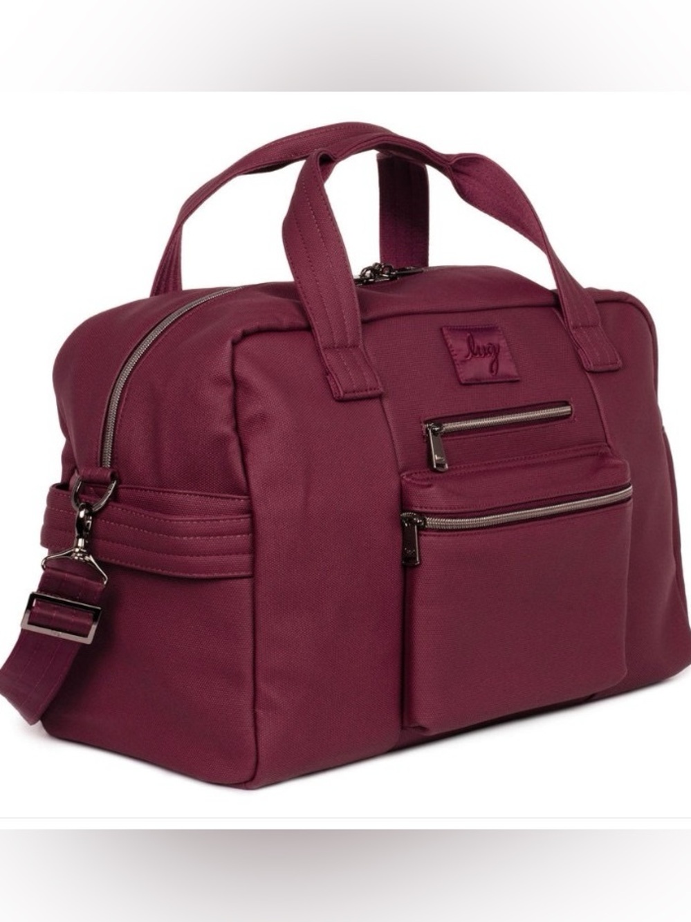 Charger Matte Luxe VL Overnight Bag Wine Deep Burgundy